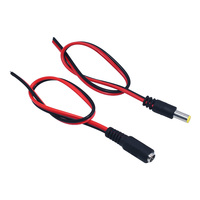Conector de alimentación CC, cable conector macho-hembra de 5.5*2.1mm para cámara CCTV