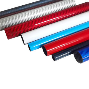 Özelleştirilmiş 3K renk karbon Fiber yuvarlak tüp 12mm 14mm 16mm 18mm 20mm kırmızı mavi yeşil mor beyaz siyah sarı renkli tüp - Product Image 4