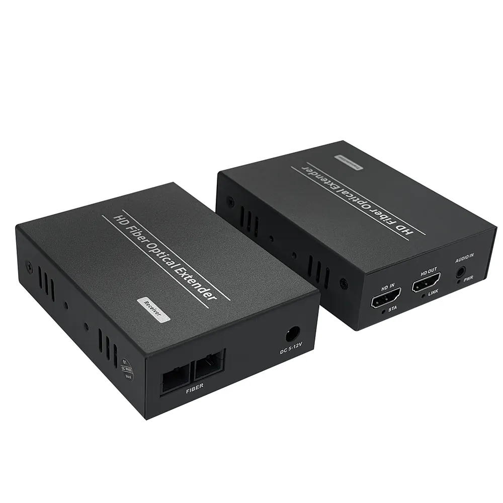 Hdmi Extender מעל סיבי 20Km ללא עיכוב Lossless תמונה ווידאו לדחוס סיבים אופטי Hdmi