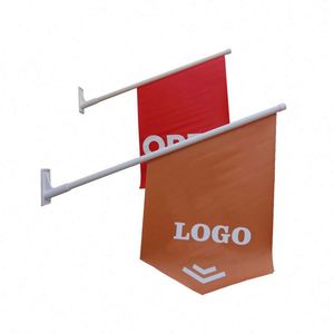 Banderas de pared con asta de plástico en ángulo, banderas de señalización para exhibiciones, hermosas banderas y estandartes de pared - Product Image 2