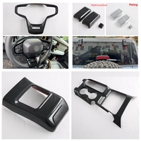 Ford Bronco 21-25 Plastik Karbon Fiber Görünümlü İç Konsol Bardaklık ve Kapı Kolu Lüks Dekoratif Koruyucu Kaplama Seti
