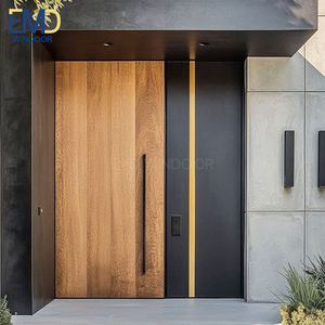Puerta Principal de Acero de Lujo con Acabado Decorativo en Madera - Product Image 3