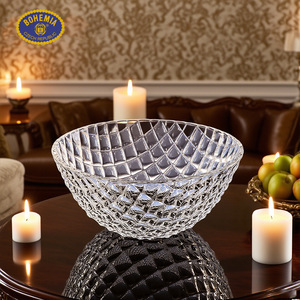 Bohemia Crystal Fruit Bowl Large Handmade Lattice Design Home Coffee Table Decorative Ornament - Product Image 3