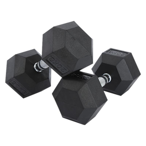 Classic Rubber Hex Dumbbell with Anti-Slip Knurled Grip for Arms Bodybuilding <strong>Strength</strong> <strong>Training</strong> - Product Image 6