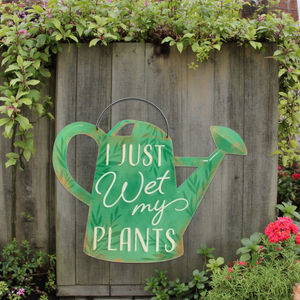 Drôle <span class=keywords><strong>Jardin</strong></span> Extérieur Métal Tin Sign Décoration Murale Pour L'extérieur Parfois Je Mouille Mes Plantes Clôture Décoration Maison Bienvenue 8X12 Pouces - Product Image 5