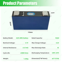 Celda de Batería NMC Xiho de Alta Resistencia Catl 3.7V 93ah para Sistemas de Almacenamiento de Energía Solar Industrial
