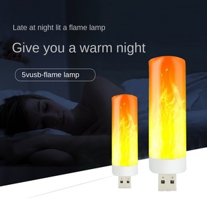 Nhà máy tùy chỉnh OEM trang trí nội thất sử dụng ABS cơ thể USB LED Mini nến hiện đại mô phỏng Plug-in cung cấp điện năng động ngọn lửa ánh sáng - Product Image 2