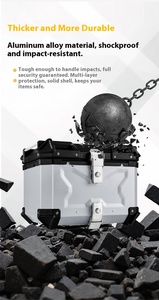 Caja trasera de aleación de aluminio de 45L X maletero de caja trasera de motocicleta en relieve - Product Image 5