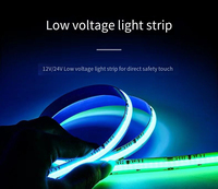 Tira de Luz LED COB Flexible Regulable CCT Ajustable de 24V 12V 10mm 8mm, Fácil de Cortar, RGBIC RGB con Efecto Dinámico, Color Blanco, Venta al por Mayor