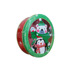 Boîte à biscuits Design ours <span class=keywords><strong>pingouin</strong></span>, impression personnalisée, boîtes de noël, emballage avec fenêtre - Product Image 4