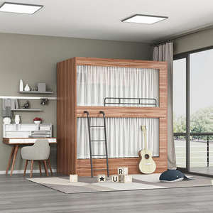 <span class=keywords><strong>Lit</strong></span> <span class=keywords><strong>superposé</strong></span> en bois massif personnalisé pour étudiants, dortoir, <span class=keywords><strong>lit</strong></span> <span class=keywords><strong>superposé</strong></span> à deux étages, caractéristique métallique pour hôtel, hôpital - Product Image 6