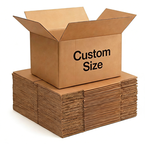 Scatola <span class=keywords><strong>di</strong></span> Spedizione Personalizzata a Doppia Parete in <span class=keywords><strong>Cartone</strong></span> Ondulato Marrone Resistente per Imballaggio e <span class=keywords><strong>Trasloco</strong></span> - Product Image 1