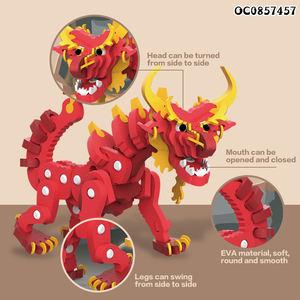 93 pièces <span class=keywords><strong>de</strong></span> blocs <span class=keywords><strong>de</strong></span> <span class=keywords><strong>construction</strong></span> <span class=keywords><strong>en</strong></span> <span class=keywords><strong>mousse</strong></span> EVA 3D pour enfants, puzzle éducatif, dragon <span class=keywords><strong>de</strong></span> feu - Product Image 3