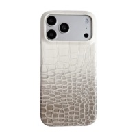 Étui en cuir PU effet crocodile pour iPhone 17 Pro Max 16 15 – Coque rigide de luxe à motif pierre rétro – Housse de protection premium pour mobile – Vente en gros