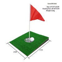 Tapis d'entraînement de golf PGK-B19 sur mesure, mini-tapis de putting simulé, disque de putting portable avec pente et trou, ensemble d'entraînement avec coupes de golf