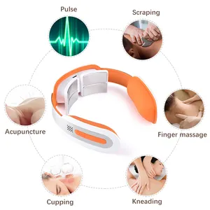 Portable mini electric ems electric massager neck pulse massager with 2 big massage range