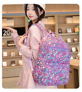 New Cross-border Color Three-in-one Antibacterial Nylon <b>Backpack</b> Versatile <b>Student</b> Schoolbag Large-capacity Insulated Polyester - Product Image 4