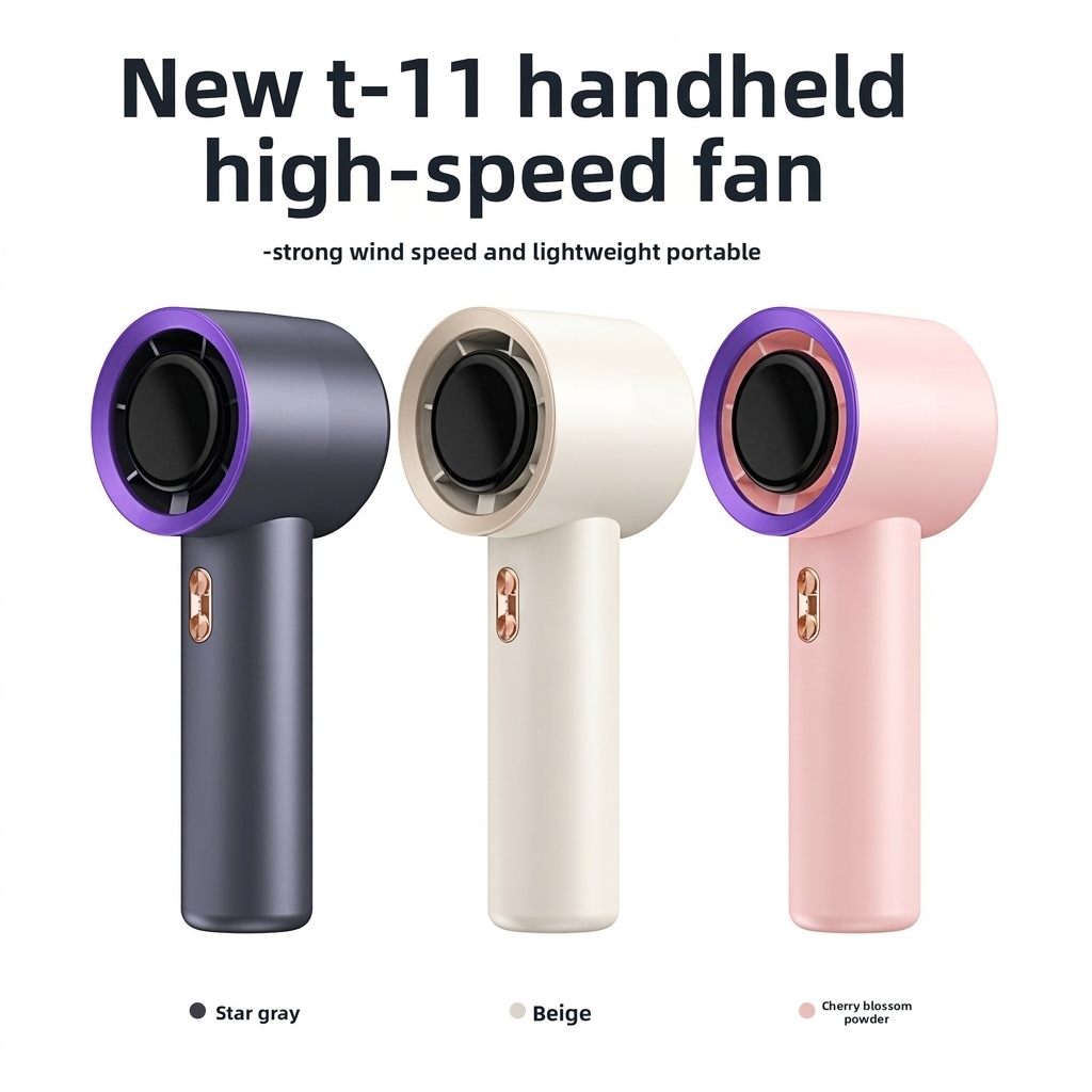 Summer Cross-border New High-speed Handheld Small Fan USB Charging Mini Big Wind Violent Turbo Fan 2000-4000mAh