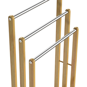 Freestanding phòng tắm <span class=keywords><strong>Rack</strong></span> khăn đứng với 3 Tier thanh kim loại cho phòng tắm, hồ bơi - Product Image 3