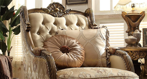 Ensemble <span class=keywords><strong>de</strong></span> canapés <span class=keywords><strong>de</strong></span> salon en tissu avec cadre en bois, design classique sculpté à la main, <span class=keywords><strong>luxe</strong></span> français, pour usage hôtelier - Product Image 4