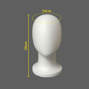 Tête de mannequin en mousse JXT14 15 pour perruques, idéale pour accessoires de cosplay, pour femmes adultes, en polyéthylène PE, avec design sans visage. - Product Image 4