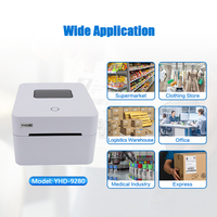 Printer Stiker Barcode Termal YHD-9280 4 Inci, Mendukung Pencetakan Resi, Printer Label Pengiriman Perekat 4x6
