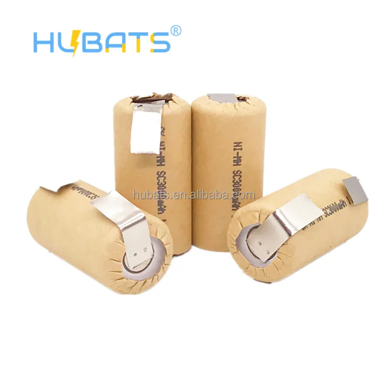 Hubats NiMH 1.2V Sub C 3000mah battery for Bosch Makita Screwdriver Electric Drill Power Tools Sub-C 3000mAh Ni-MH Cell