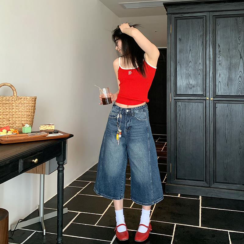 Vintage blue cropped pants