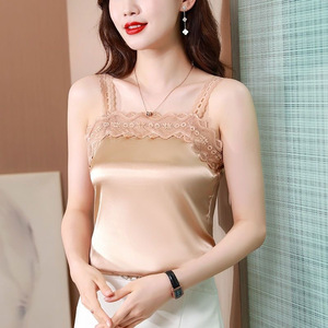 Lace Camisole Tank Top For Women White Summer Slim Fit Base Layer French Style Top - Product Image 4
