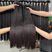 Extensiones de Cabello Humano Virgen Vietnamita al por Mayor, Liso, Doble Trama, para Mujer, Color Natural, Paquetes de Cabello Natural