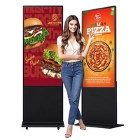 43 49 55 65 Zoll Vollfarbiger 4K Android Indoor LCD Touchscreen Werbe-Kiosk mit Fernbedienung der Inhalte für U-Bahn und Restaurants