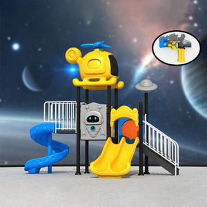 Vườn ngoài trời trẻ em sân chơi trượt nhựa thiết bị máy bay trực thăng Chất lượng cao trẻ em sân chơi ngoài trời - Product Image 3