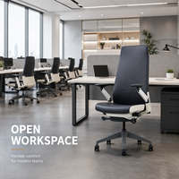 Chaise de bureau de direction en cuir PU de luxe avec rotation à 360° °   Accoudoir rotatif intelligent, design ergonomique, chaise de direction pivotante conforme à la norme BIFMA