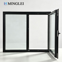 Ventanas Francesas de Aluminio de Alto Rendimiento con Certificación NFRC, Triple Acristalamiento, Abatibles y Giratorias, para Proyectos de Villas en América del Norte