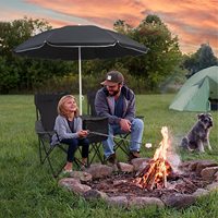 Nouveau style chaise pliante pique-nique double siège avec parapluie Table Camping causeuse chaise
