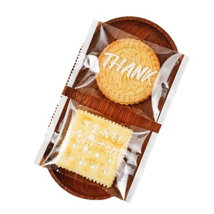 Sachet d'emballage transparent pour biscuits flocon de neige, avec lettrage anglais simple, pour produits de boulangerie, lait, friandises croustillantes, nougat, gâteau, sucre - Product Image 1