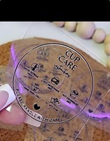 Autocollant personnalisé UV DTF pour gobelets 16oz, film de marquage pour surfaces dures texturées, faible MOQ, solution de marquage directe usine