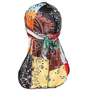 Durags en satin soyeux extra long avec logo personnalisé Durags au design léopard pour femmes et hommes pour l'extérieur - Product Image 5