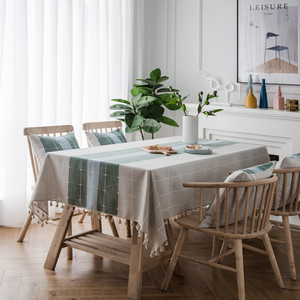 <span class=keywords><strong>Tovaglia</strong></span> in Finto Lino <span class=keywords><strong>Cotone</strong></span> Stile Europeo a Quadri <span class=keywords><strong>Rosa</strong></span> con Nappe, Copritavolo Quadrato Personalizzato per Banchetti, Feste, Picnic ed Eventi - Product Image 4