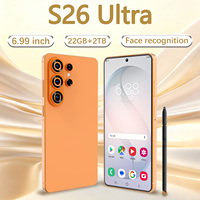 Smartphone S26 Ultra 5G Android 15 Écran 6,99 pouces Appareil photo 108MP Batterie 8000mAh 22Go+2To Double SIM Déverrouillage facial Téléphone portable polyvalent