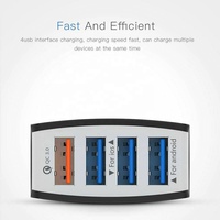 Xiaomi — chargeur rapide avec 4 ports USB, certifié Qualcomm, QC3.0, nouveau, noir
