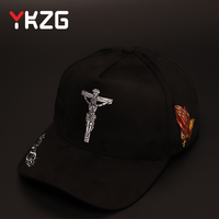 Casquettes de baseball 5 panneaux à fermeture snapback, thème religieux, OEM/ODM, sportives, ajustables, pour événements professionnels et religieux, broderie croix de Jésus