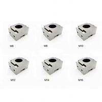 TEBAK M6 M8 M10 M12 Mâchoires lisses de précision Étau modulaire Cale Elément de serrage MINI Étau Pinces à coin Précision Modulaire Simple
