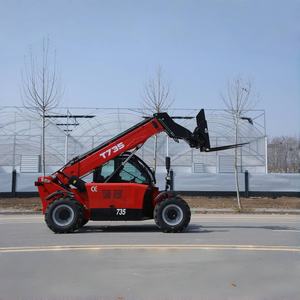 China SHANNENG TH735 3 Ton 360 Giratorio Diesel 4WD Terreno áspero Carretilla elevadora telescópica - Product Image 4