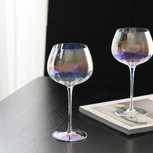 Verre à vin rouge moderne et luxueux, durable, créatif, couleur prisme, long, électroplaqué, cristal, gobelet, capacité 301-400 ml - Product Image 2