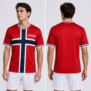 Maillot de Foot Norvège 2026 Version Fan Homme – Haut de Sport Respirant Personnalisable avec Nom et Numéro - Product Image 3