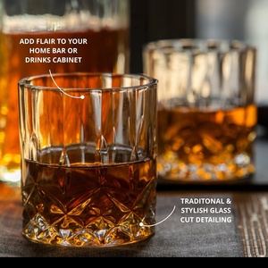 1 Pack 750ml Hand Crafted Modern Transparent Crystal Irish <b>Cut</b> Triangular <b>Glass</b> Bottle Scotch Wine Liquor Whiskey <b>Decanter</b> Set - Product Image 4
