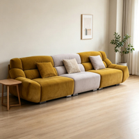 Canapé inclinable paresseux de forme carrée avec rembourrage en éponge, design moderne pour la maison, le bureau ou la villa