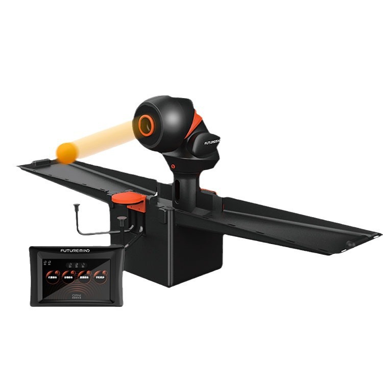 For OMNI Pro Black Orange Exclusive Edition Smart Table Tennis Ball Machine Metal Frame ABS Construction Adjustable Speed