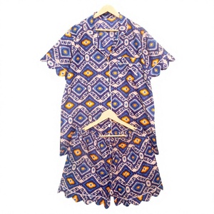 Wholesale Women Cotton Pajama Set, Short Sleeve Floral <b>Nightdress</b> <b>Shirt</b>, Breathable Comfortable Sleepwear for All Seasons - Product Image 1